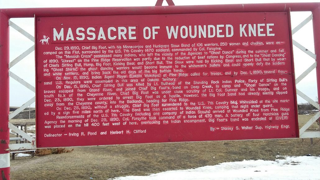 Wounded Knee Sign